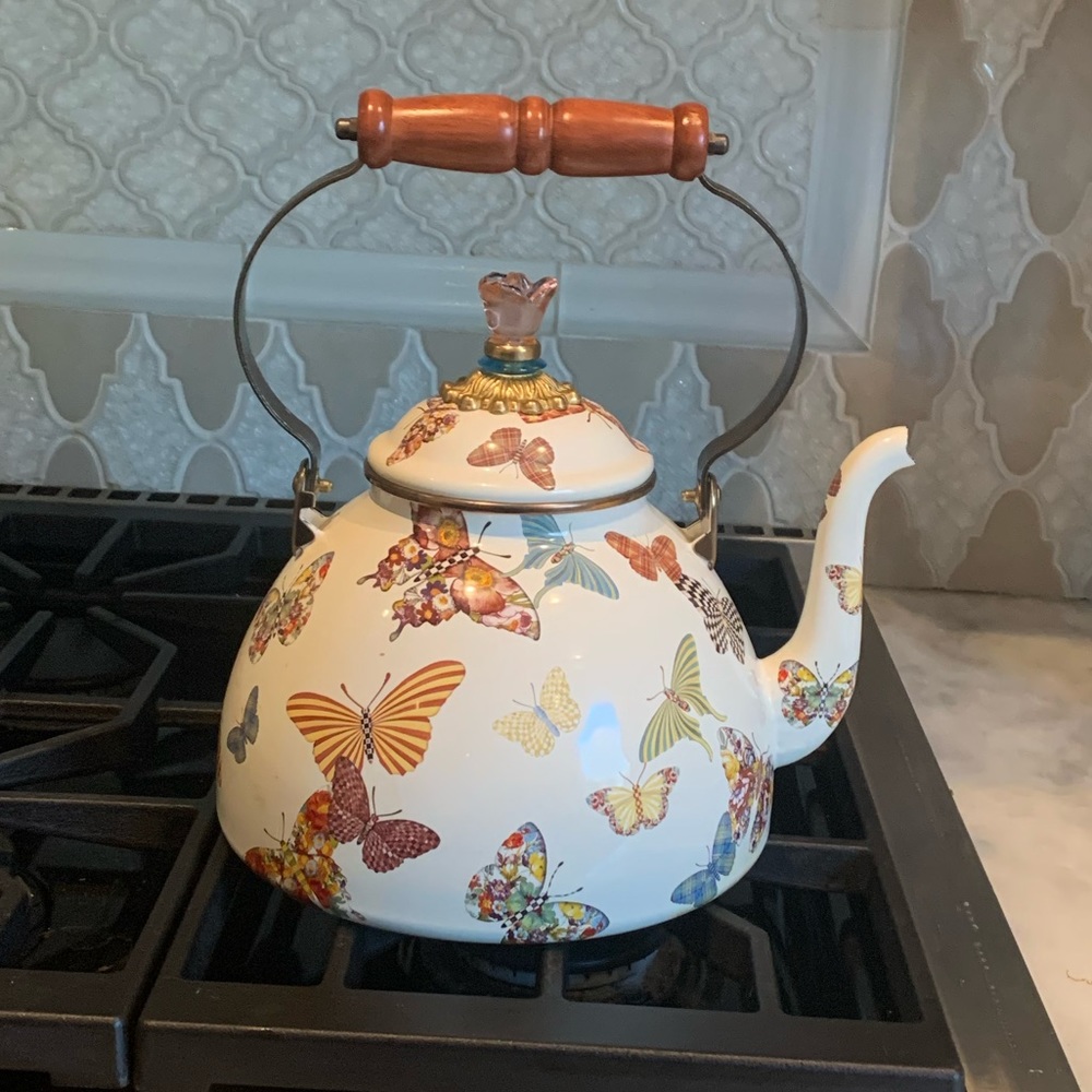 Mackenzie-Childs Butterfly Garden teapot
